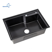 Topmount Single Bowl 29 x 18 inch Drop-in Handmade Stainless Steel Workstation Kitchen Sink 18 Gauge